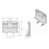 70" x 68" Cab Rack with Jail Window and Chain Trays