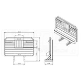 86" x 68" Cab Rack with Jail Window and Chain Tray