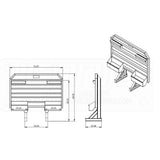 76" x 68" Cab Rack with Split Chain Trays