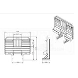 78" x 68" Jail Window Cab Rack with Split Tray