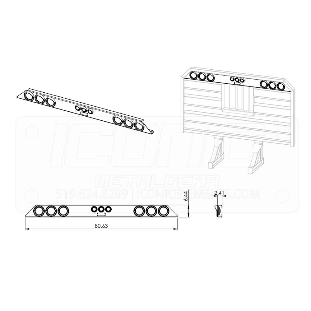 86" Cab Rack Light Bar