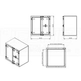 Smooth 36" x 36" x 24" Cam Lock Toolbox
