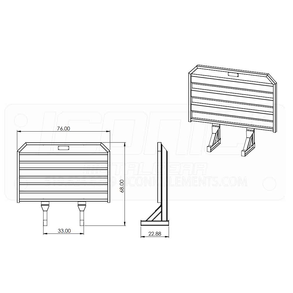 76" x 68" Standard Cab Rack