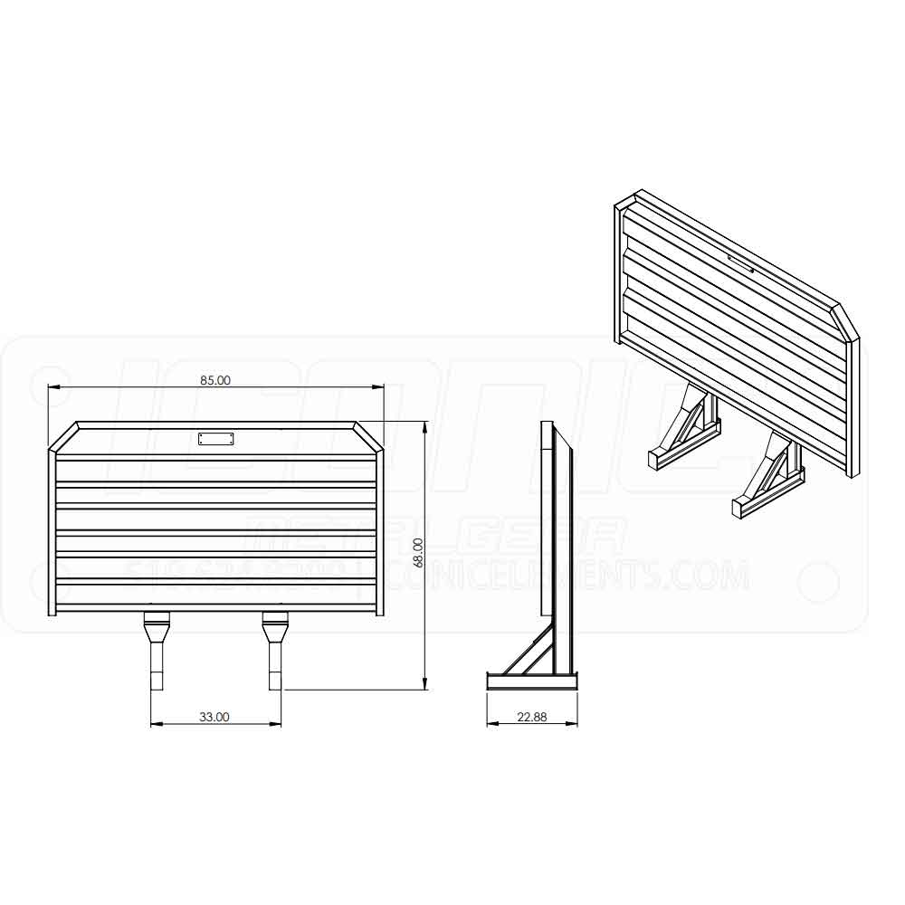 86" x 68" Standard Cab Rack