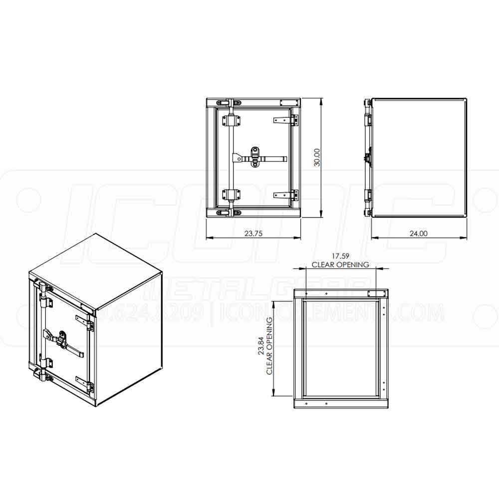 Checker 24" x 30" x 24" Cam Lock Toolbox