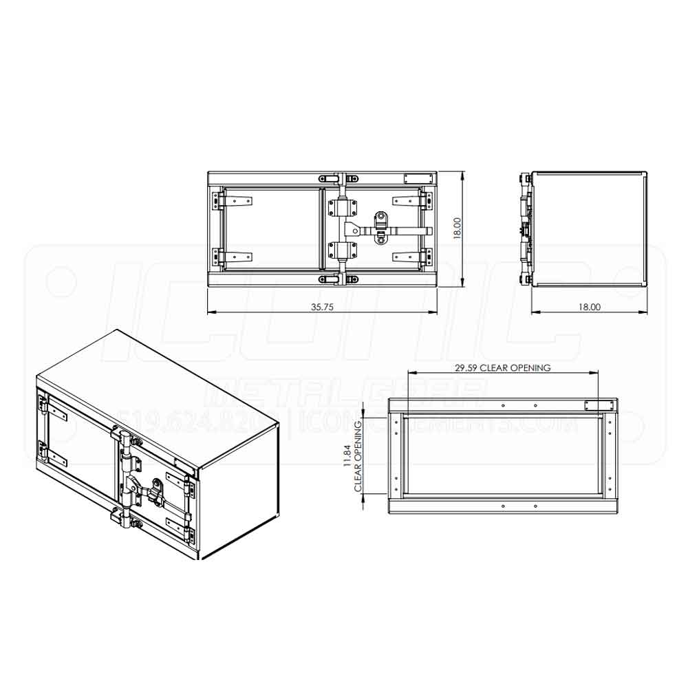 Checker 36" x 18" x 18" Cam Lock Toolbox