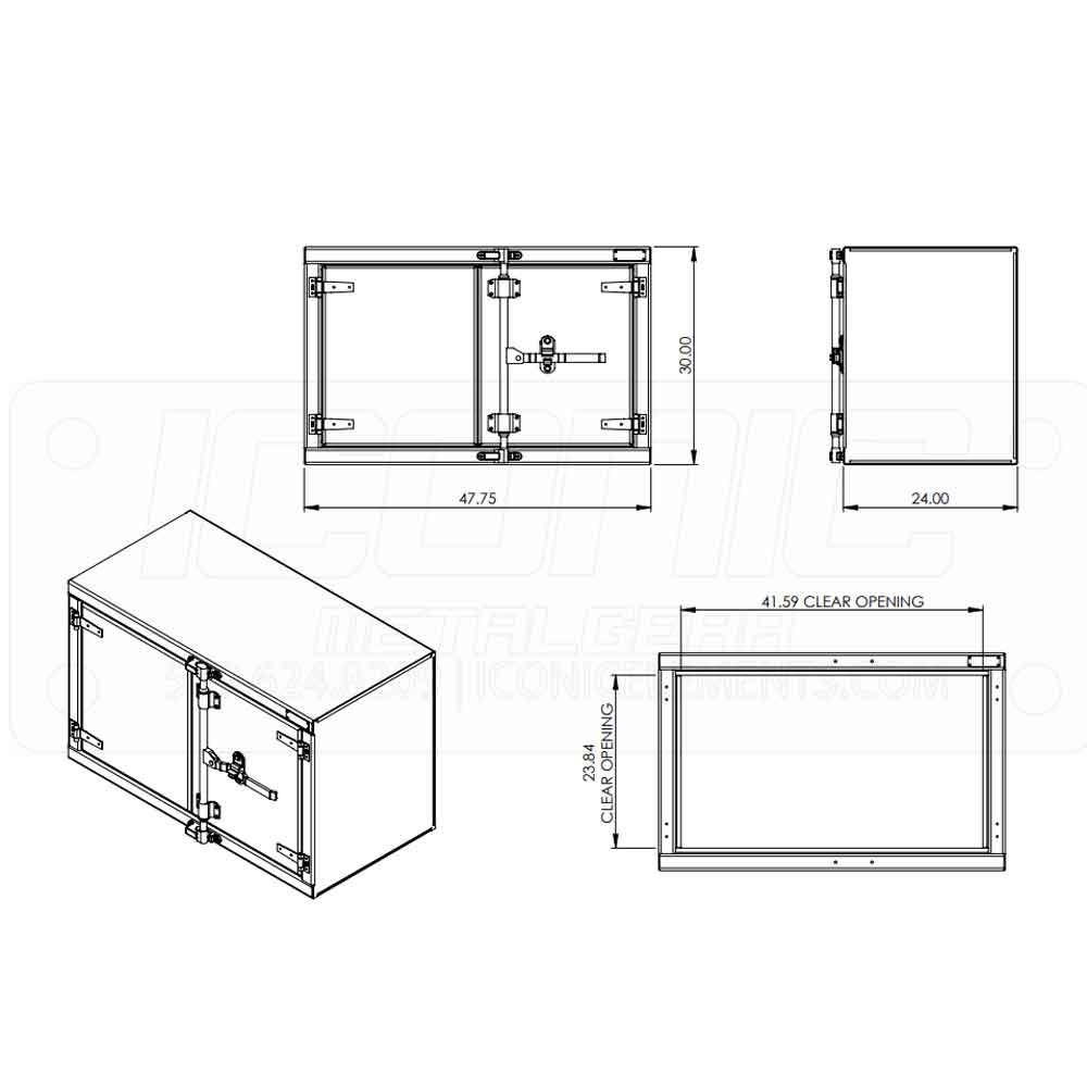 Checker 48" x 30" x 24" Cam Lock Toolbox