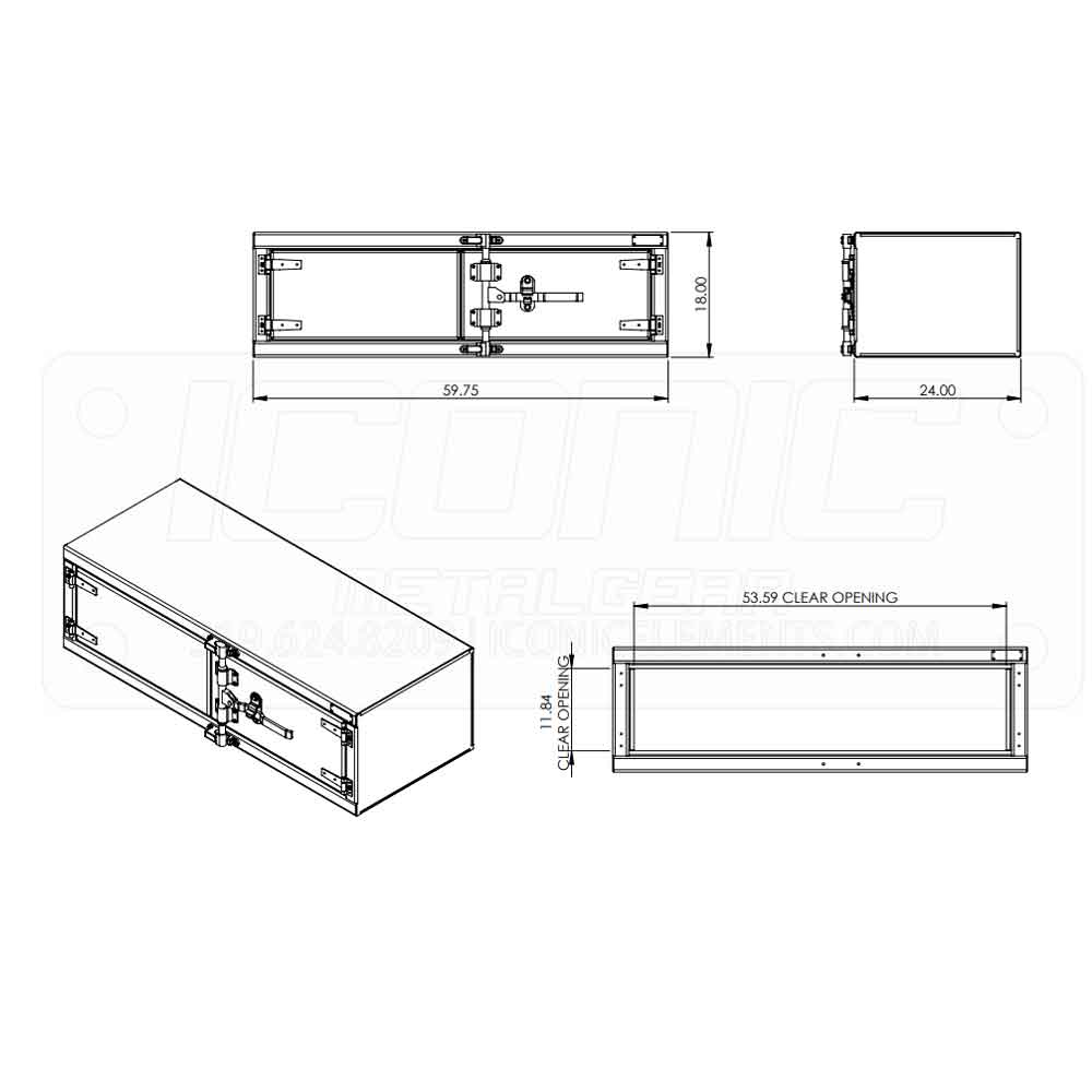 Checker 60" x 18" x 24" Cam Lock Toolbox