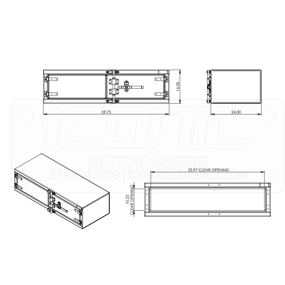 Checker 60" x 16" x 24" Cam Lock Toolbox