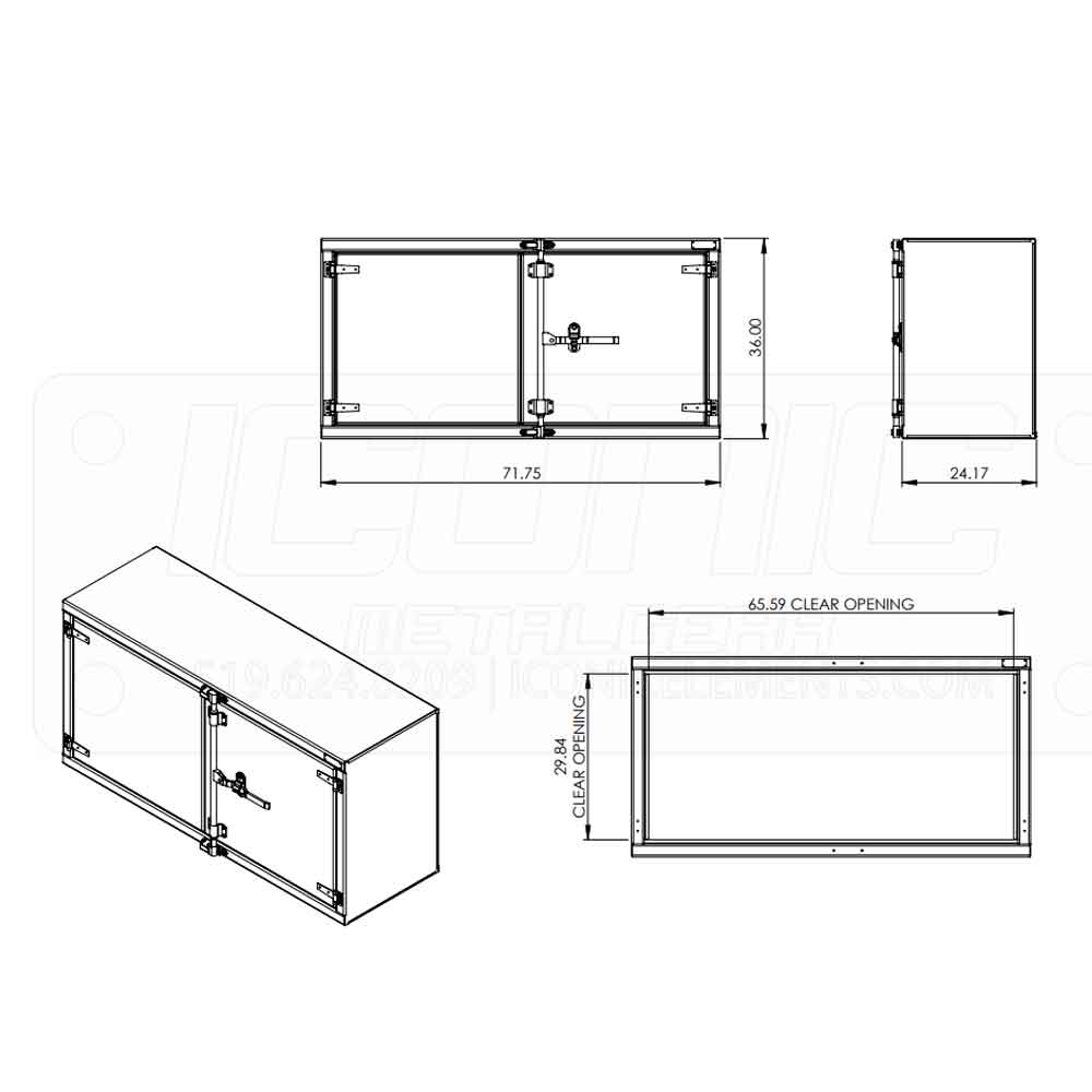 Checker 72" x 36" x 24" Cam Lock Toolbox