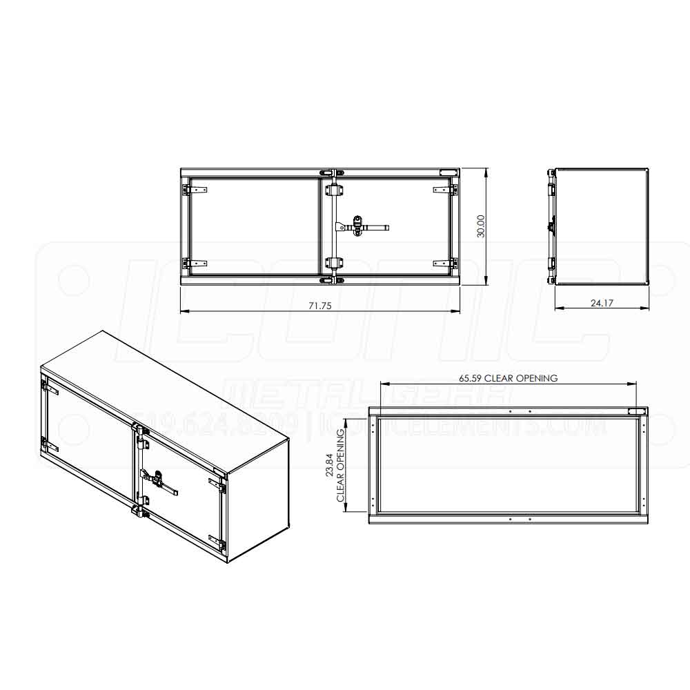 Checker 72" x 30" x 24" Cam Lock Toolbox