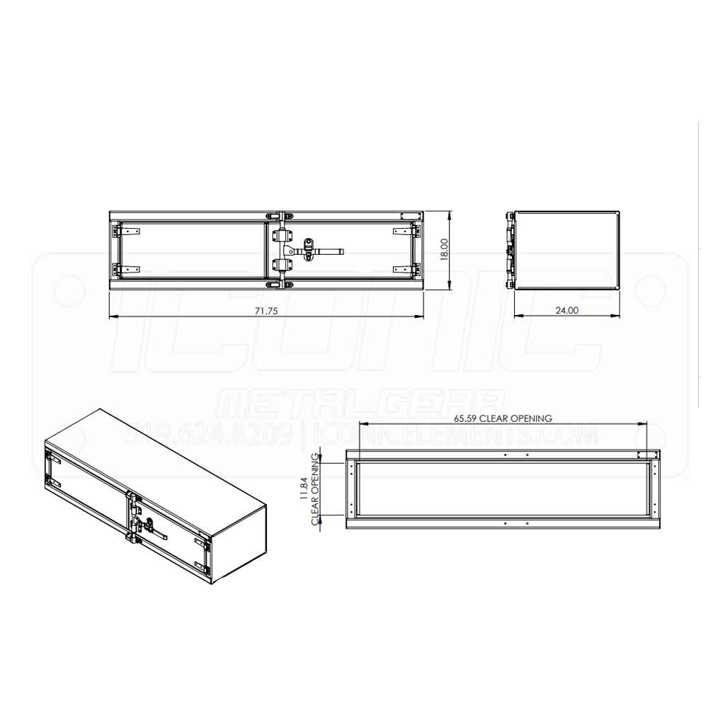 Checker 72" x 18" x 24" Cam Lock Toolbox