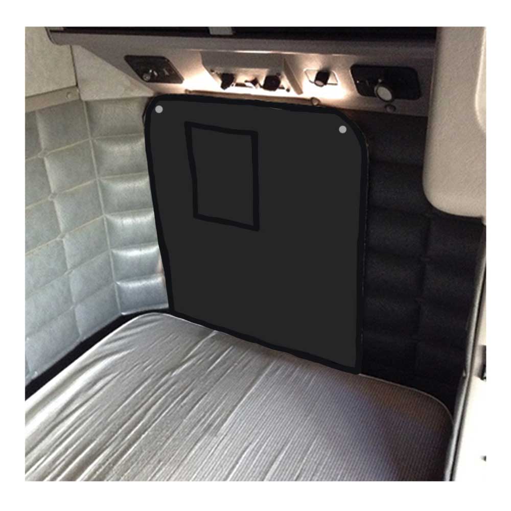 Peterbilt with 63" Sleeper ZenEclipse Lower Bunk Window - Black