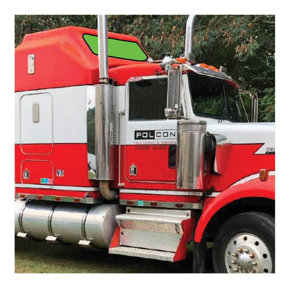 Kenworth T400, T450, T600, T800, W900 ZenEclipse Sunroof Window Cover - Grey