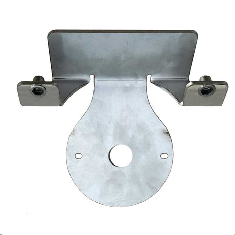 Close-up of 45 Degree frame downward facing stainless steel light bracket for watermelon lights
