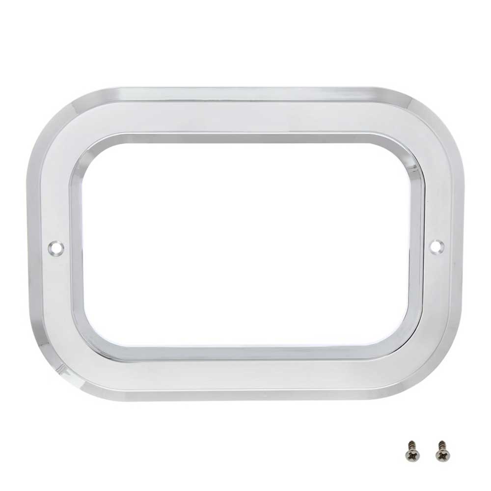 Chrome Plated Plastic Rectangle Light Bezel