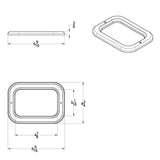 Chrome Plated Plastic Rectangle Light Bezel