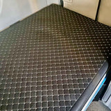Universal Black Quilted Mattress Cover with Grey Diamond Stitching