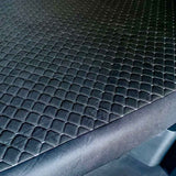 Universal Black Quilted Mattress Cover with Grey Diamond Stitching
