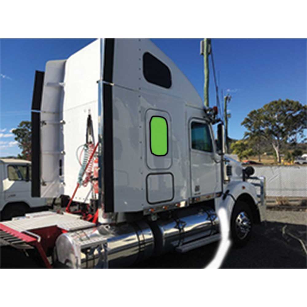 Freightliner Coronado 122, 132 2020 and newer ZenEclipse Escape Door Window Cover - Tan