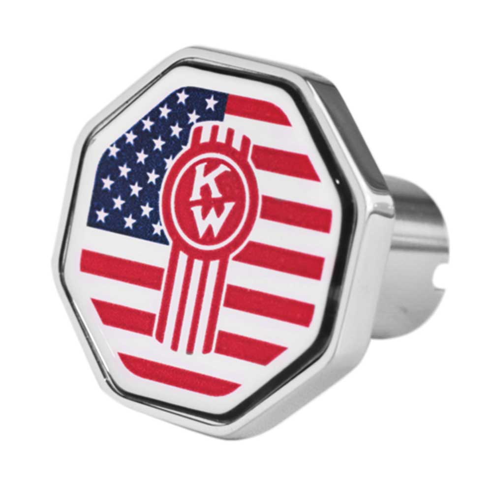 Kenworth Logo with USA Flag Tractor/Trailer Air Valve Knobs