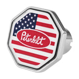 Peterbilt Logo with USA Flag Tractor / Trailer Air Valve Knob