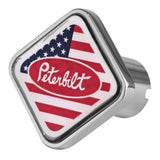 Peterbilt Logo with USA Flag Tractor / Trailer Air Valve Knob