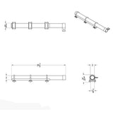 Stainless Steel Quarter Fender Tube Brackets - Pair