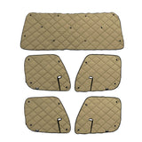 ZenEclipse Freightliner Front and Back Row Tan Window Cover Sets - 5 Piece