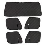 ZenEclipse Freightliner Front and Back Row Black Window Cover Sets with Vent Window - 5 Piece