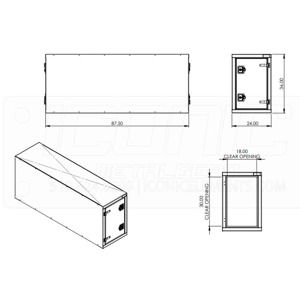 Smooth 24 x 36 x 87-1/2 Cross Box