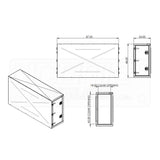 Smooth 24" x 48" x 87 -1/2" Cross Box