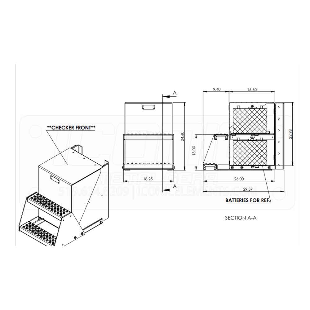 Checker Battery Step Box
