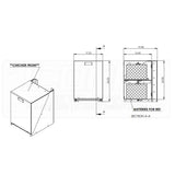 18" x 23" x 28-1/2" No Step Battery Box