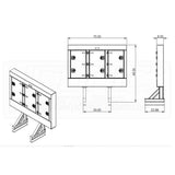 70" x 68" x 8 Enclosed Cab Rack