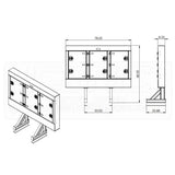 78 x 68 x 8 Enclosed Cab Rack