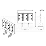 70" x 68" x 10" Enclosed Cab Rack