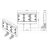 86" x 68" x 10" Enclosed Cab Rack