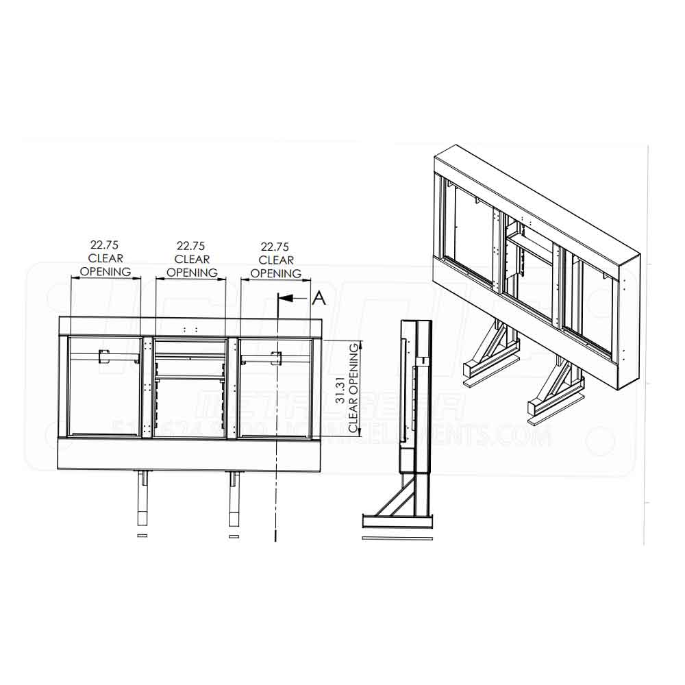 86" x 68" x 10" Enclosed Cab Rack