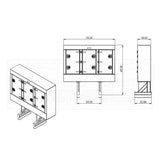 70" x 68" x 18" Enclosed Cab Rack