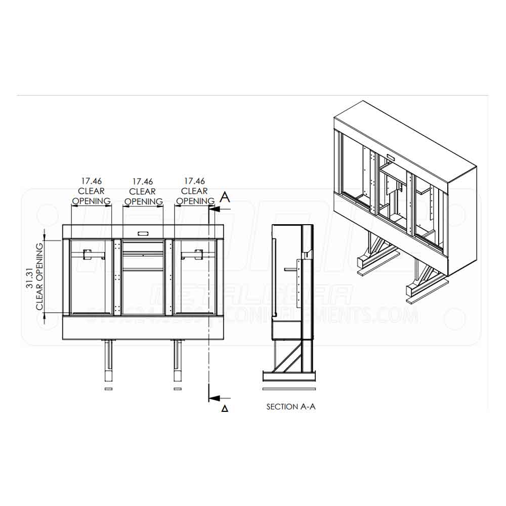 70" x 68" x 18" Enclosed Cab Rack