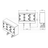 78" x 68" x 24" Enclosed Cab Rack
