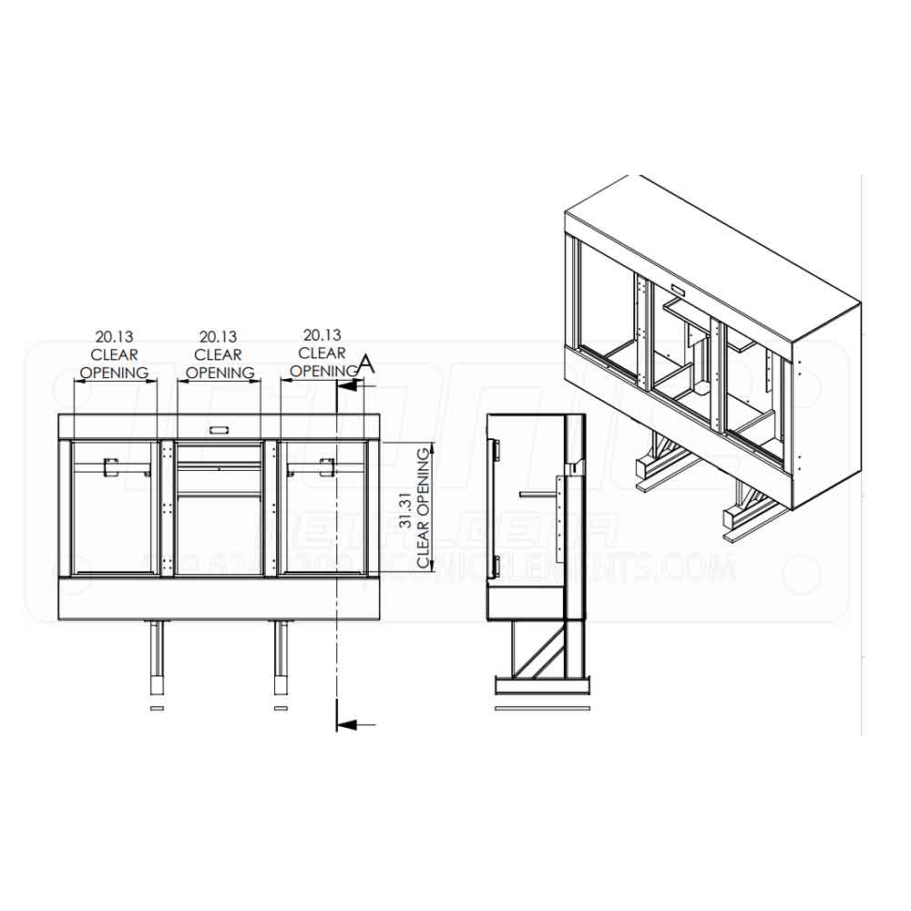 78" x 68" x 24" Enclosed Cab Rack