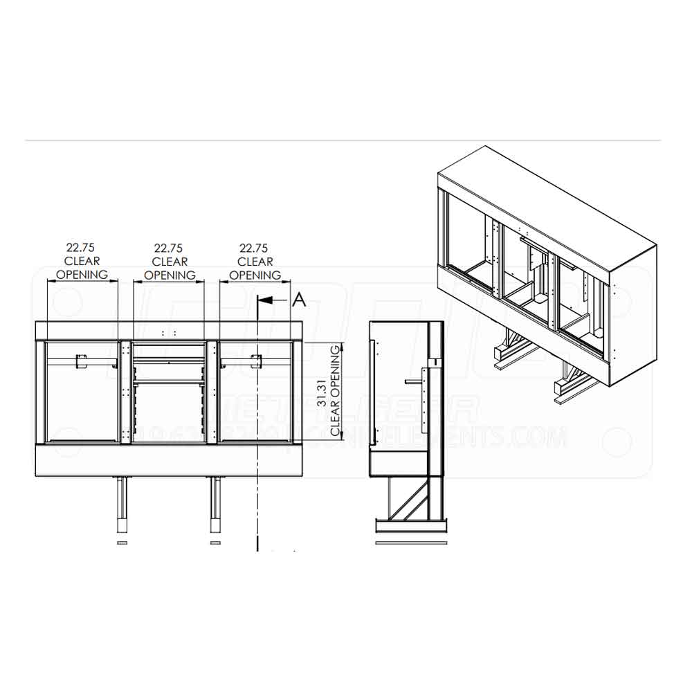 86" x 68" x 24" Enclosed Cab Rack