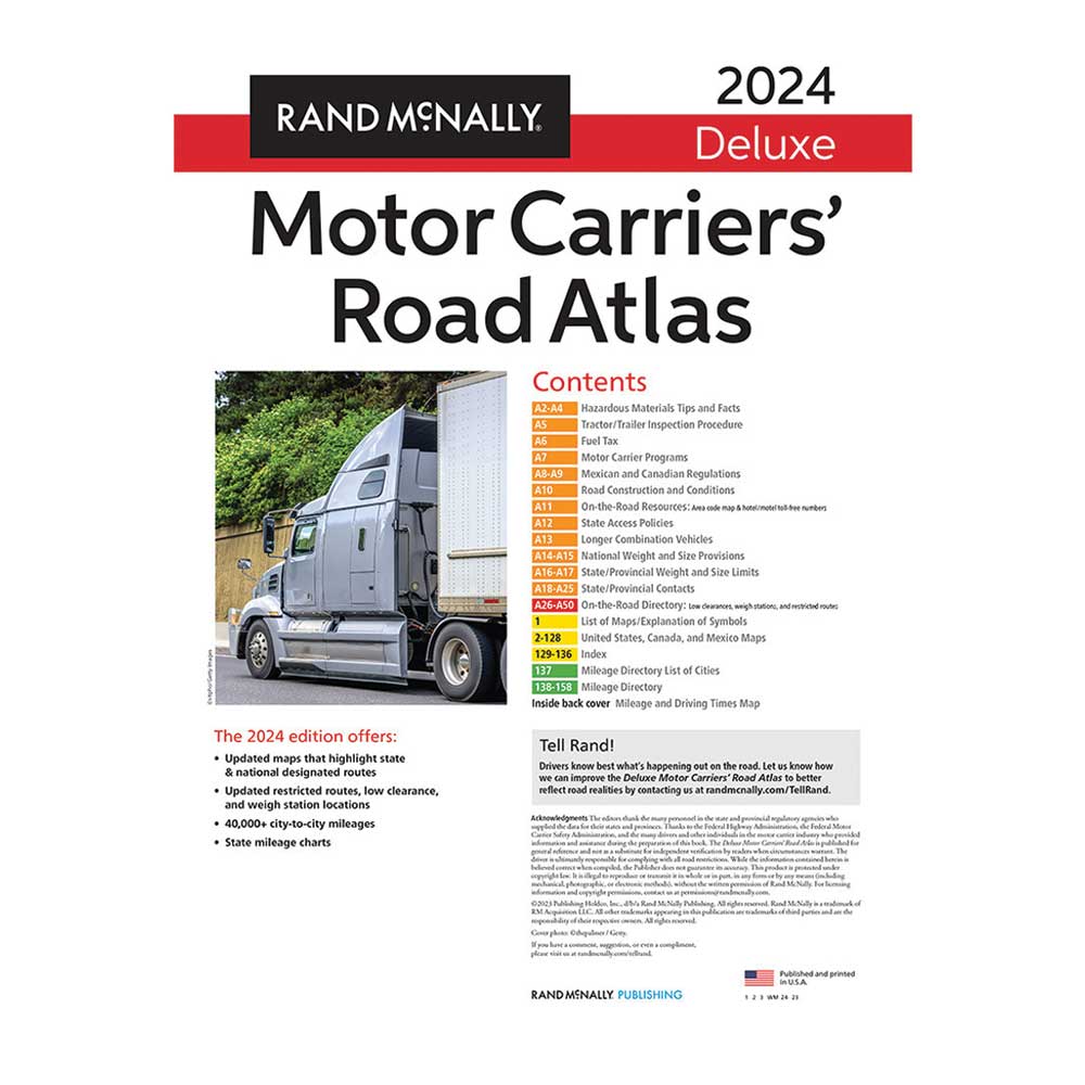 2024 Rand McNally Deluxe Motor Carriers' Road Atlas