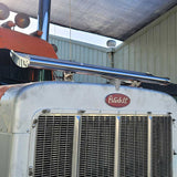 42" x 9-1/2" Stainless Steel Wide Hood Wing for Peterbilt and Freightliners
