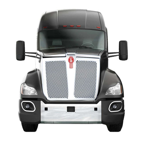 Hybrid A.r.e. bumper for Kenworth T680 - sensor and tow hole cutouts for semi trucks