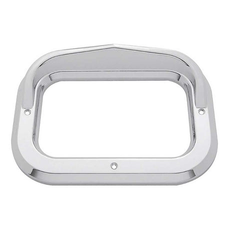 4" X 6" chrome plated rectangle bezel with visor