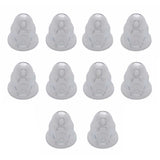33mm x 2" Chrome Steel Nut Cover with Flange - Push On, 10-Pack