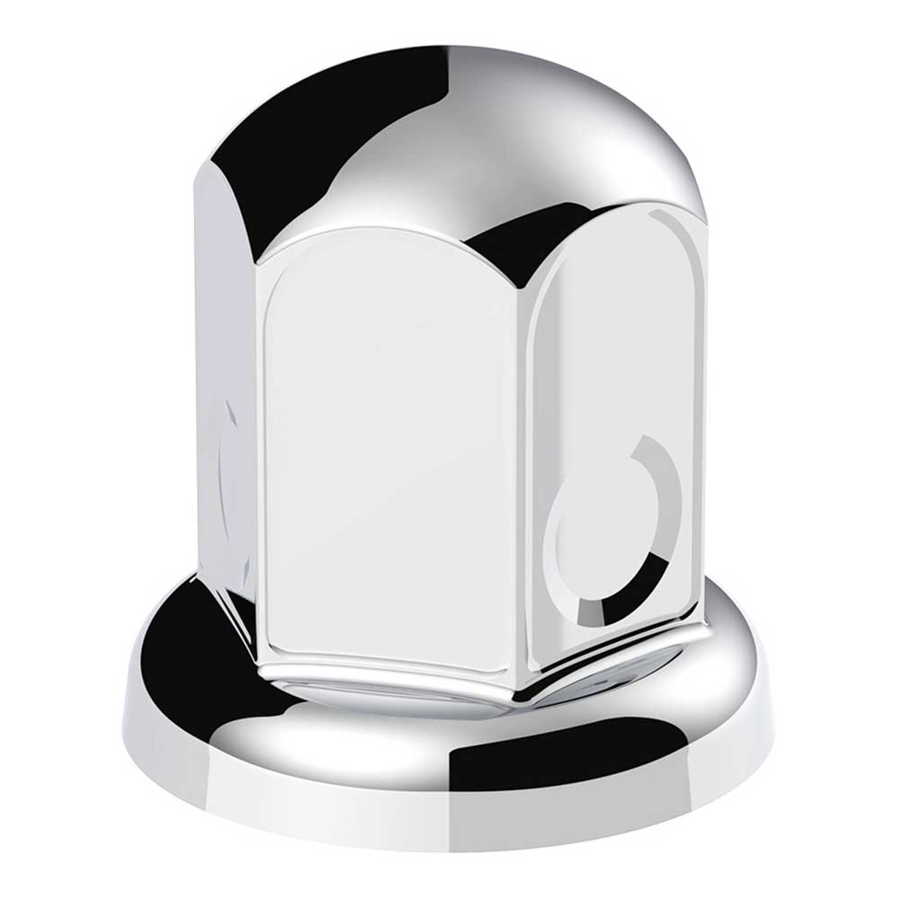 33mm x 2" Chrome Steel Standard Nut Cover with Flange - Push On